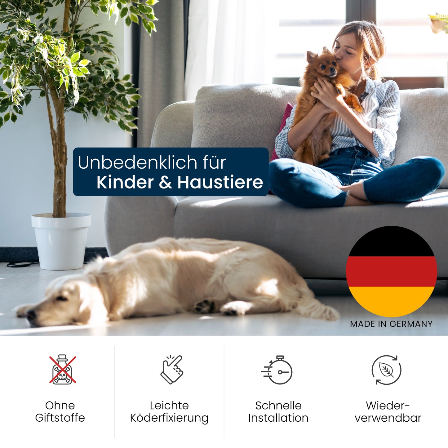 Maus Lebendfalle - Mausefalle tierfreundliche Drahtfalle aus Stahl