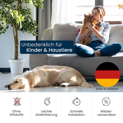 Maus Lebendfalle -  Mausefalle tierfreundliche Drahtfalle aus Stahl